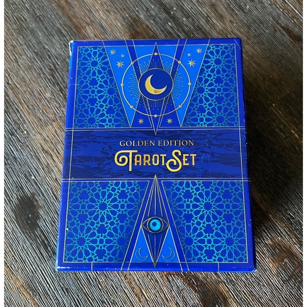Golden Edition Tarot Set Cards + Bag Deck Spencer's Gifts Scratched Box Complete
